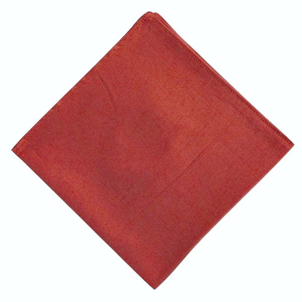 Red w/ Gold Shot Silk Iridescent Pocket Square Handkerchief